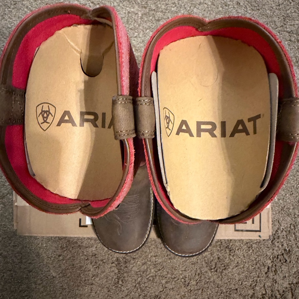 Ariat Fatbaby Boots in Brown and Pink - Picture 2 of 7